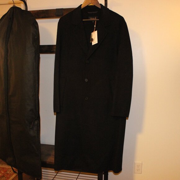 100% Mongolian Cashmere Double-Faced Overcoat -- Size S -- Black - Picture 4 of 13